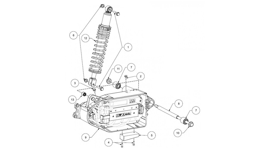 Vis M8 x 40 suspension arrière S01 / S02