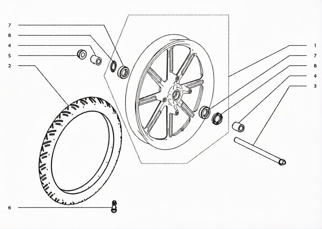 Pneumatique avant 100/80 - 16