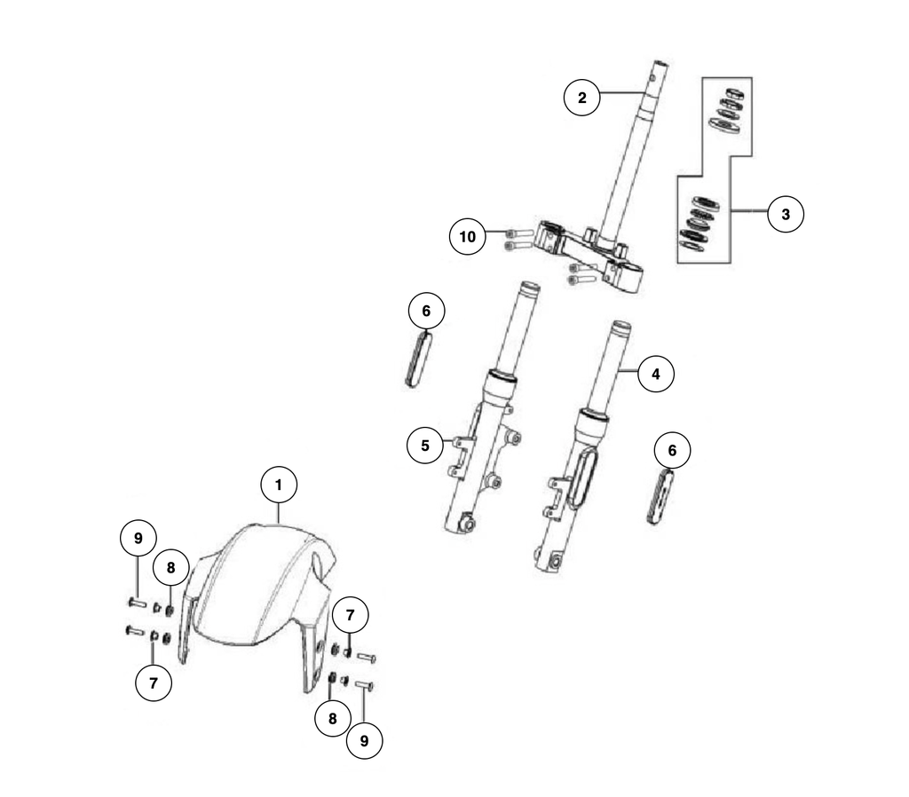 [31200-TLA3-E000] Suspension avant Droite (SK1 PRO)