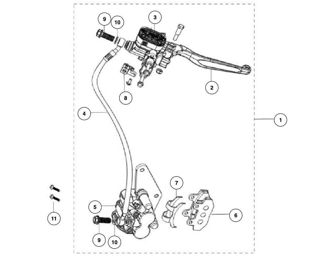 Flexible de frein avant