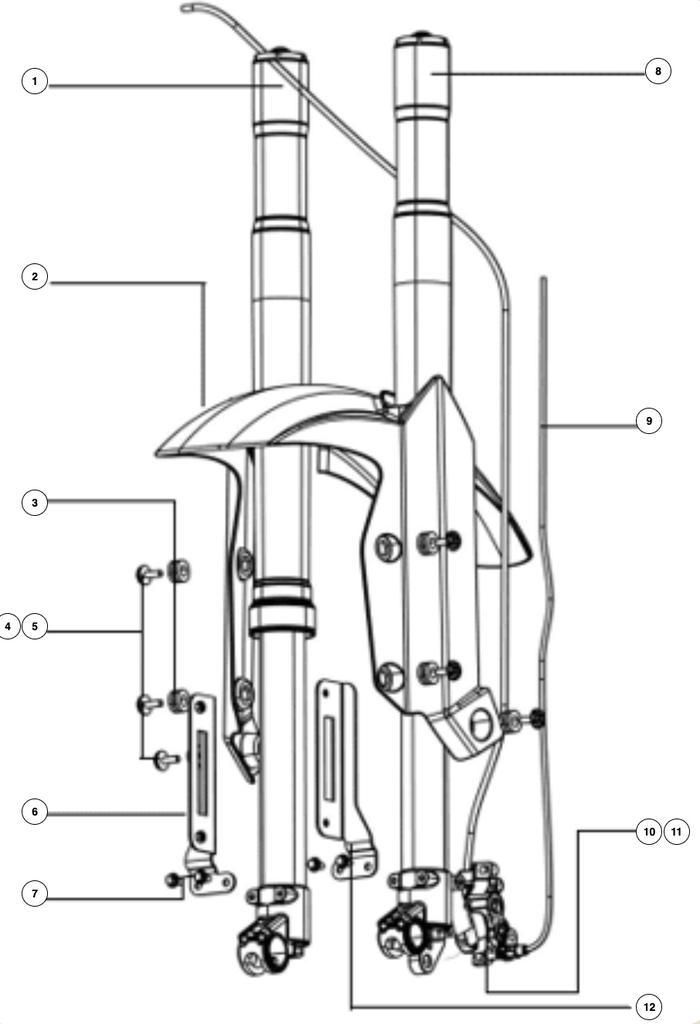 Frein hydraulique avant