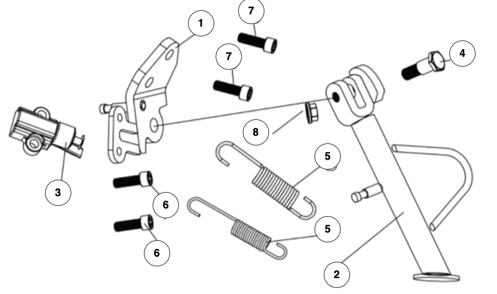 Boulon d'axe hexagonal spécial
